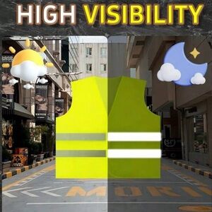 High-Visibility Reflective Safety Vest For Men & Women Green 1pc